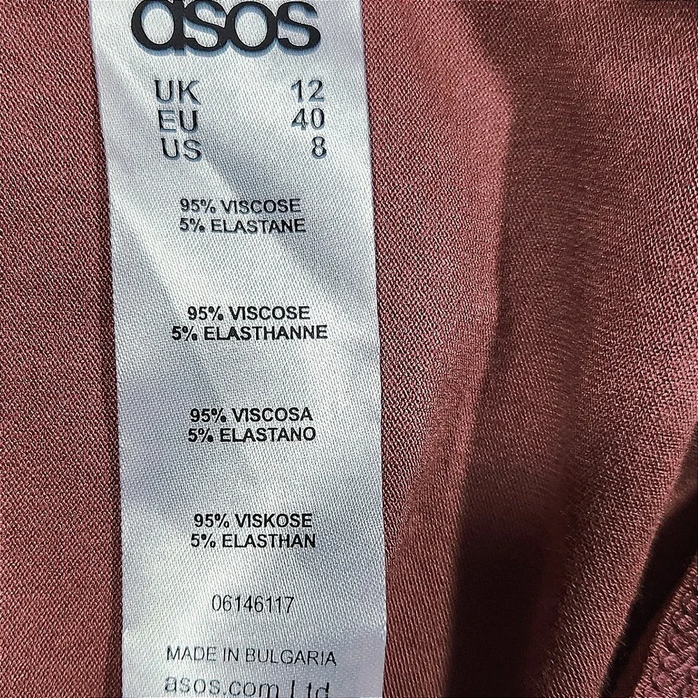 NWT ASOS Women Rust‎ Brown Jersey Maxi Skirt with Pockets Size US 8